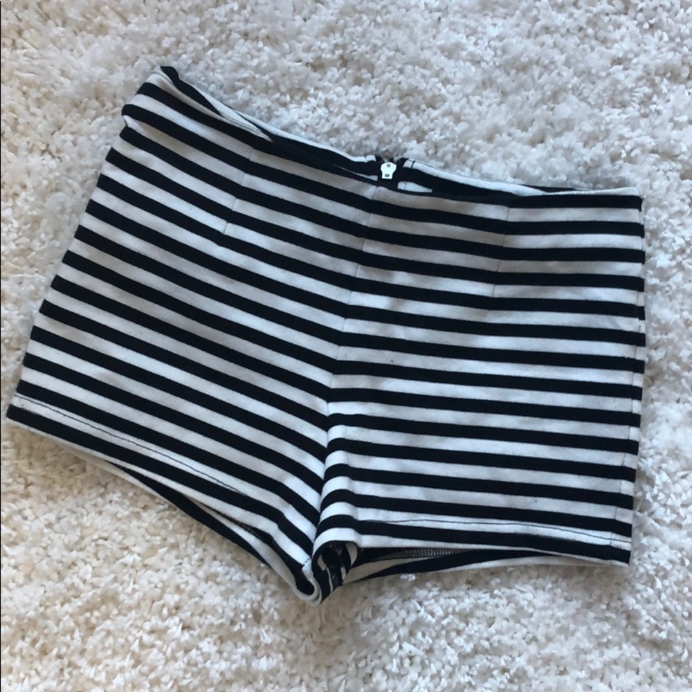 Forever21 Striped Short Shorts